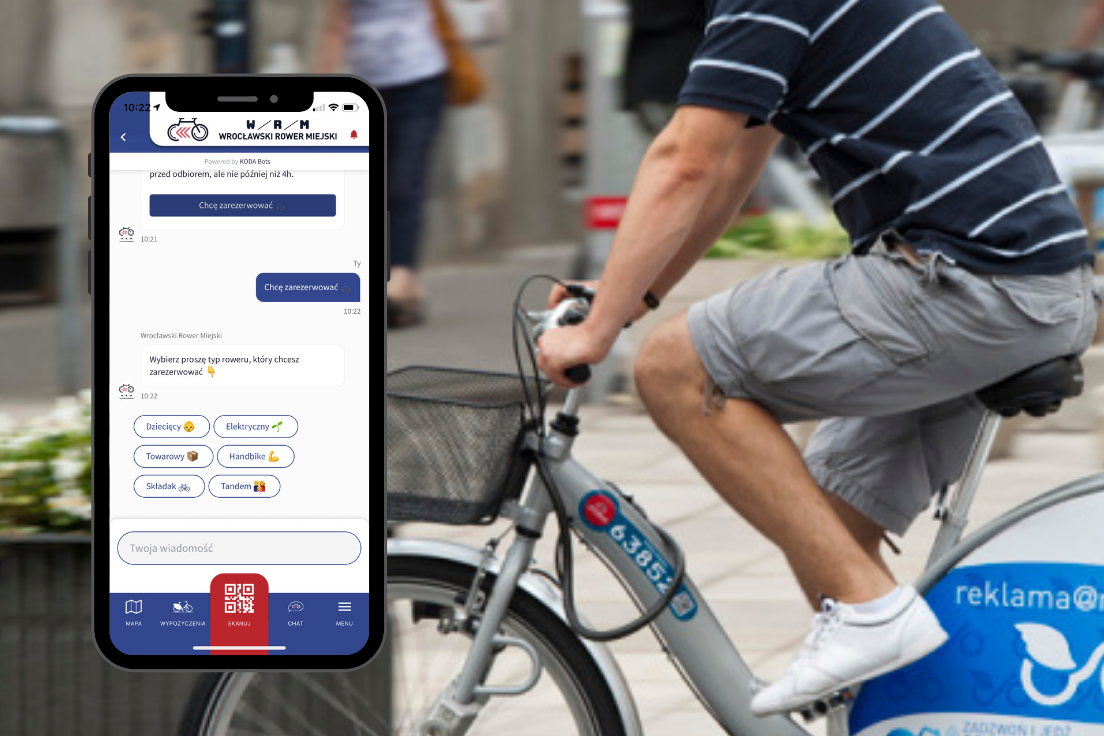 Rowery miejskie Nextbike wprowadziły chatbota do obsługi wypożyczających
